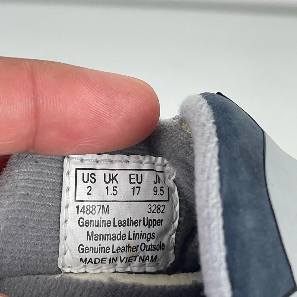 Timberland Infant Crib Shoes Blue Rhino Soft Sole Leather Size 2